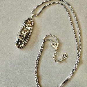 Kendra Scott Silver Necklace with Intricate Pendant